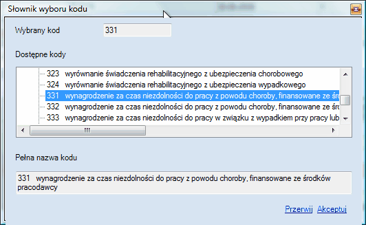 ZUS RSA_okno_wyboru_kodu_przerwy_swiadczenia